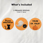 Editable Halloween Cute Costume Party Cupcake Toppers | Printable Cake Toppers | Instant Download