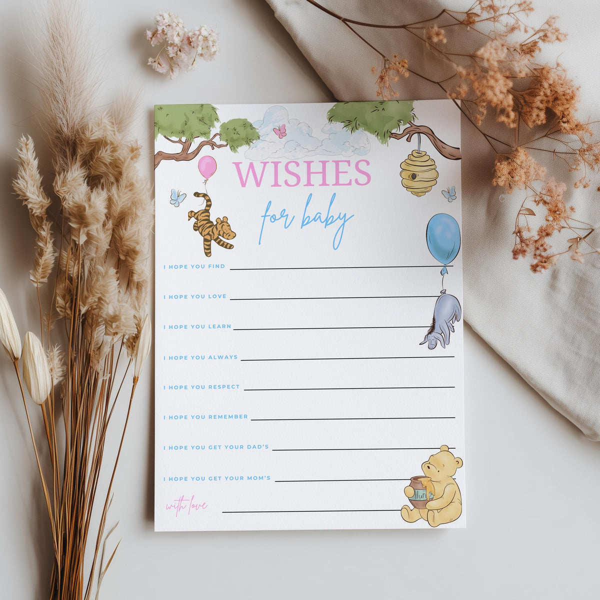 Winnie the Pooh Gender Reveal, Baby Shower Advice, Wishes and Predictions