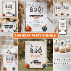 Editable Halloween Party Decorations Halloween Birthday Party Package Kids Costume Party Spooky Celebration Boy Bundle Party Package