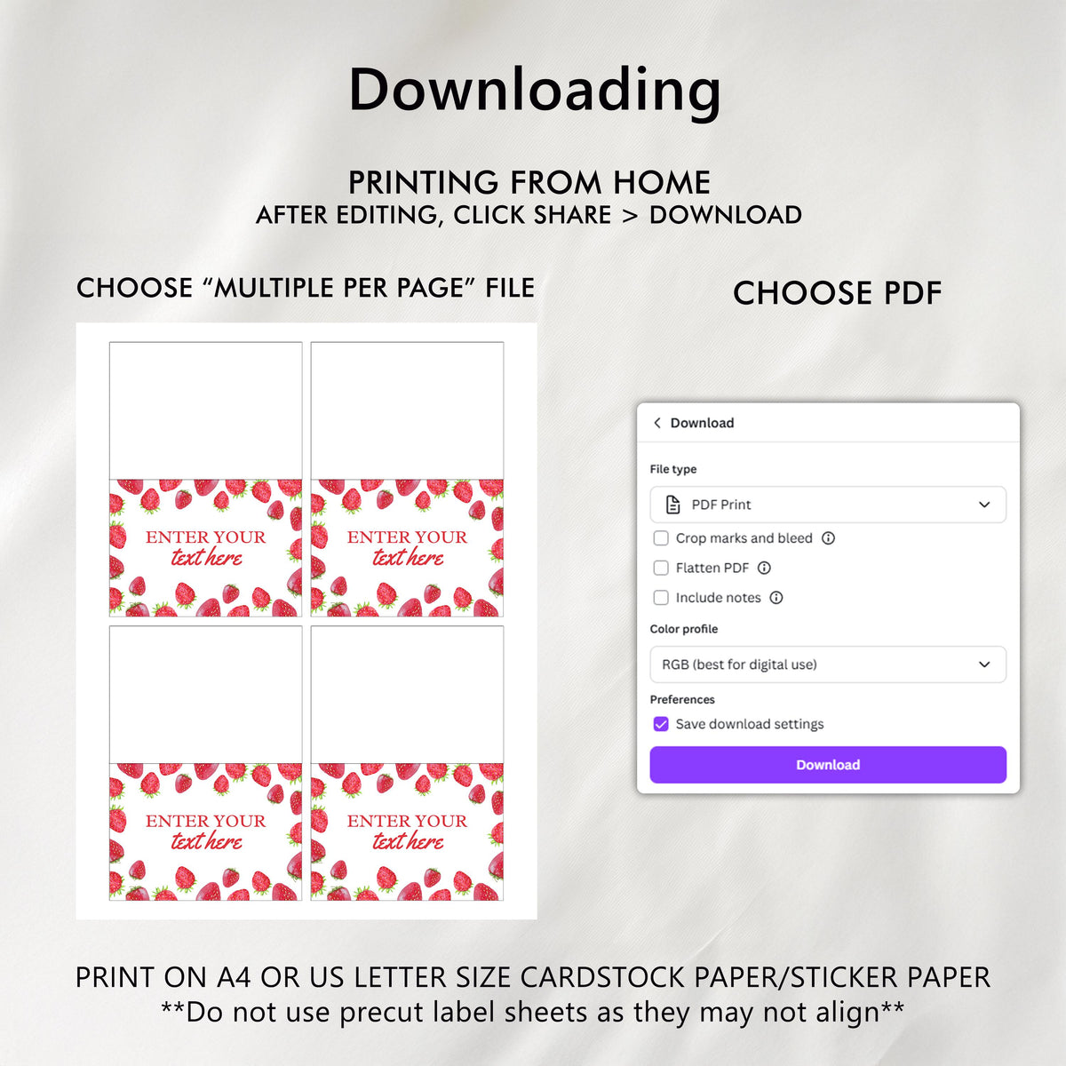 Berry First Food Labels, Strawberry Birthday Food Label Tent Card