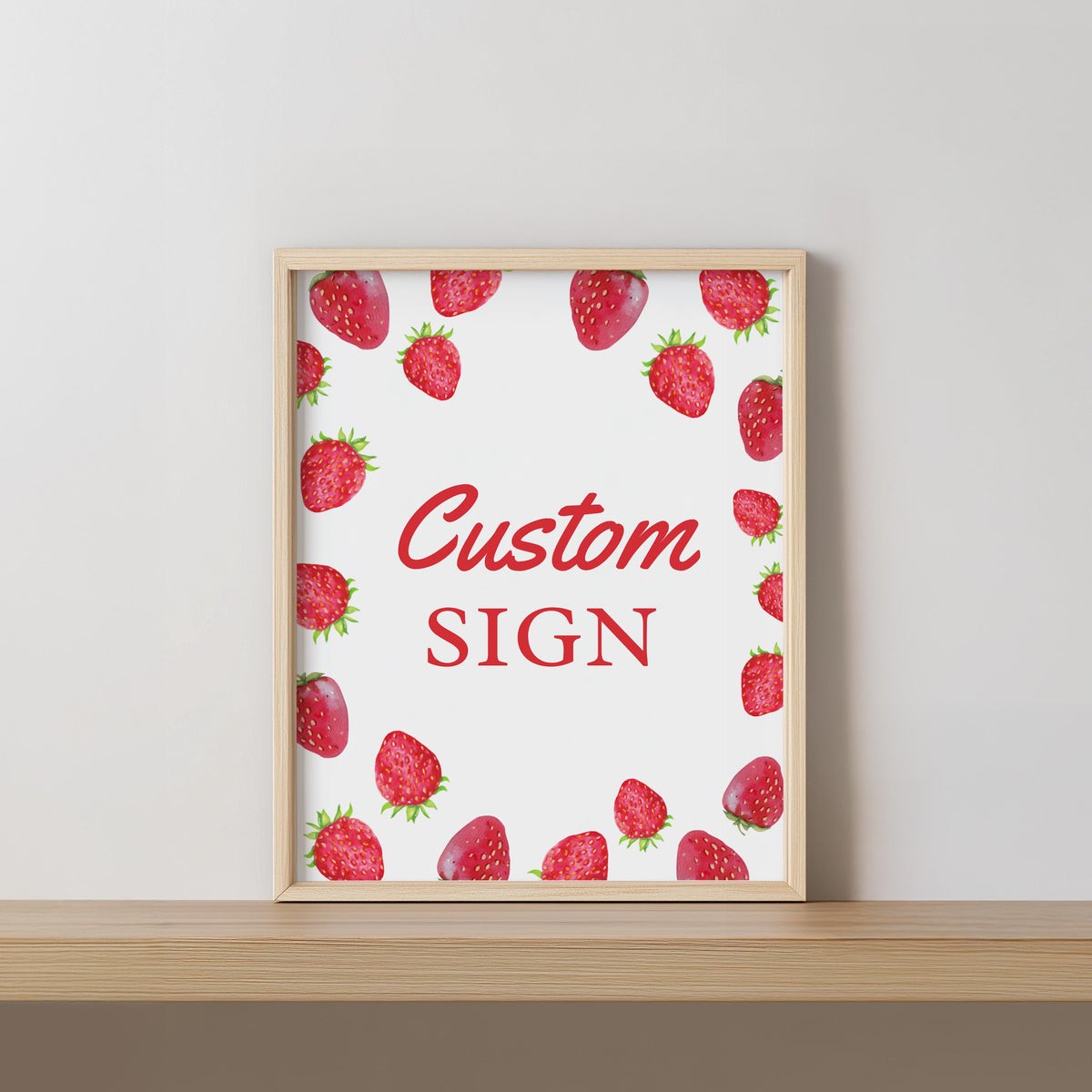 Strawberry Custom Sign, Berry First Birthday 8x10 Custom Signs,