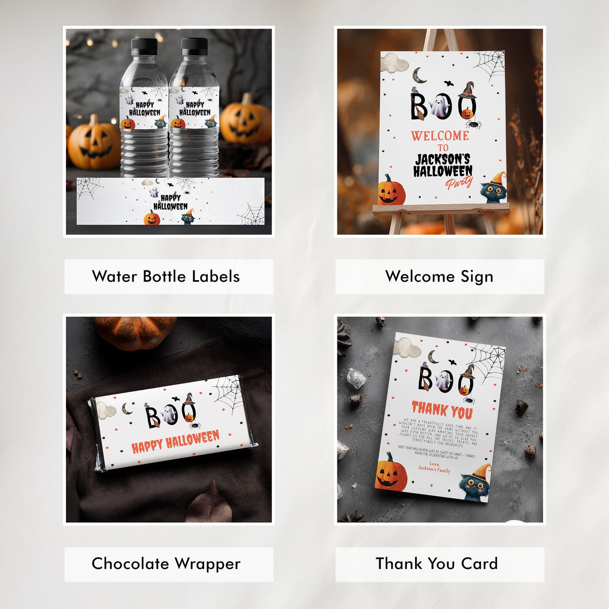 Halloween Party Bundle Decoration, Halloween Printable Template Download
