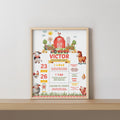 Farm Milestone Sign, Barnyard First 1st Birthday Milestone Board, Poster Printable