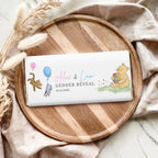 Winnie the Pooh Gender Reveal Chocolate Wrappers, Baby Shower Candy Bar Wrapper