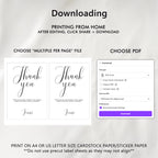 Minimalist Modern Thank You Card Template, Simple Special Thanks Printable Card 9175
