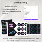 Editable Music Neon K-pop Party Decorations | Music Neon Kpop Singer Birthday Bundle | Music Korean Pop Party Set | Instant Download