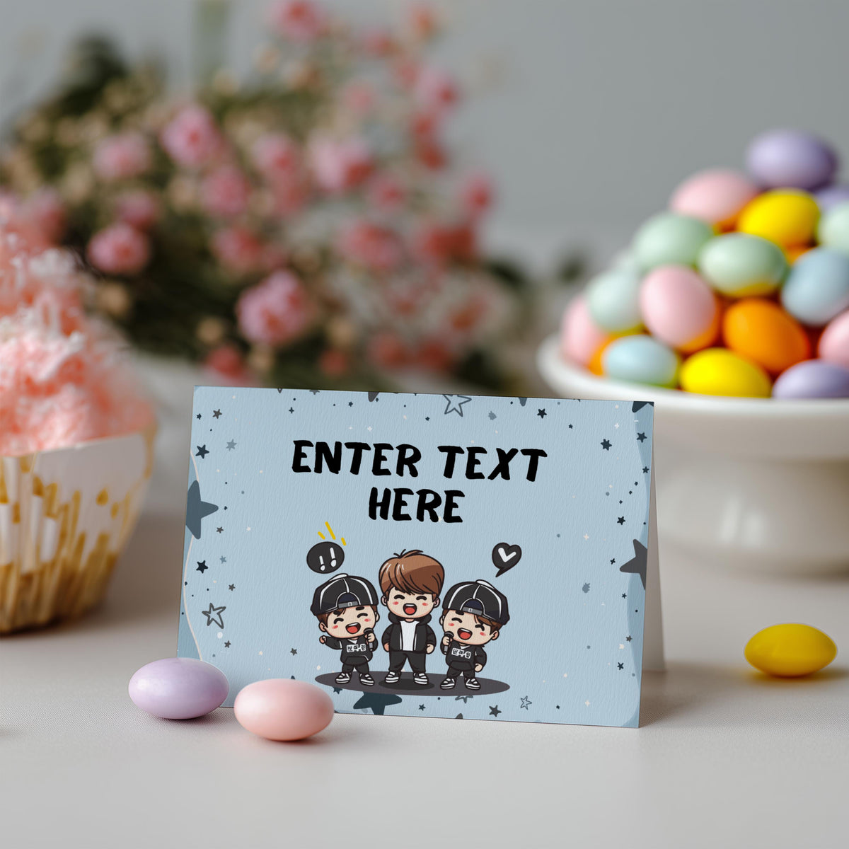 Editable K-pop Food Tags | Korean Pop Party Buffet Labels | Kpop Tent Cards | Printable Table Labels | Instant Download