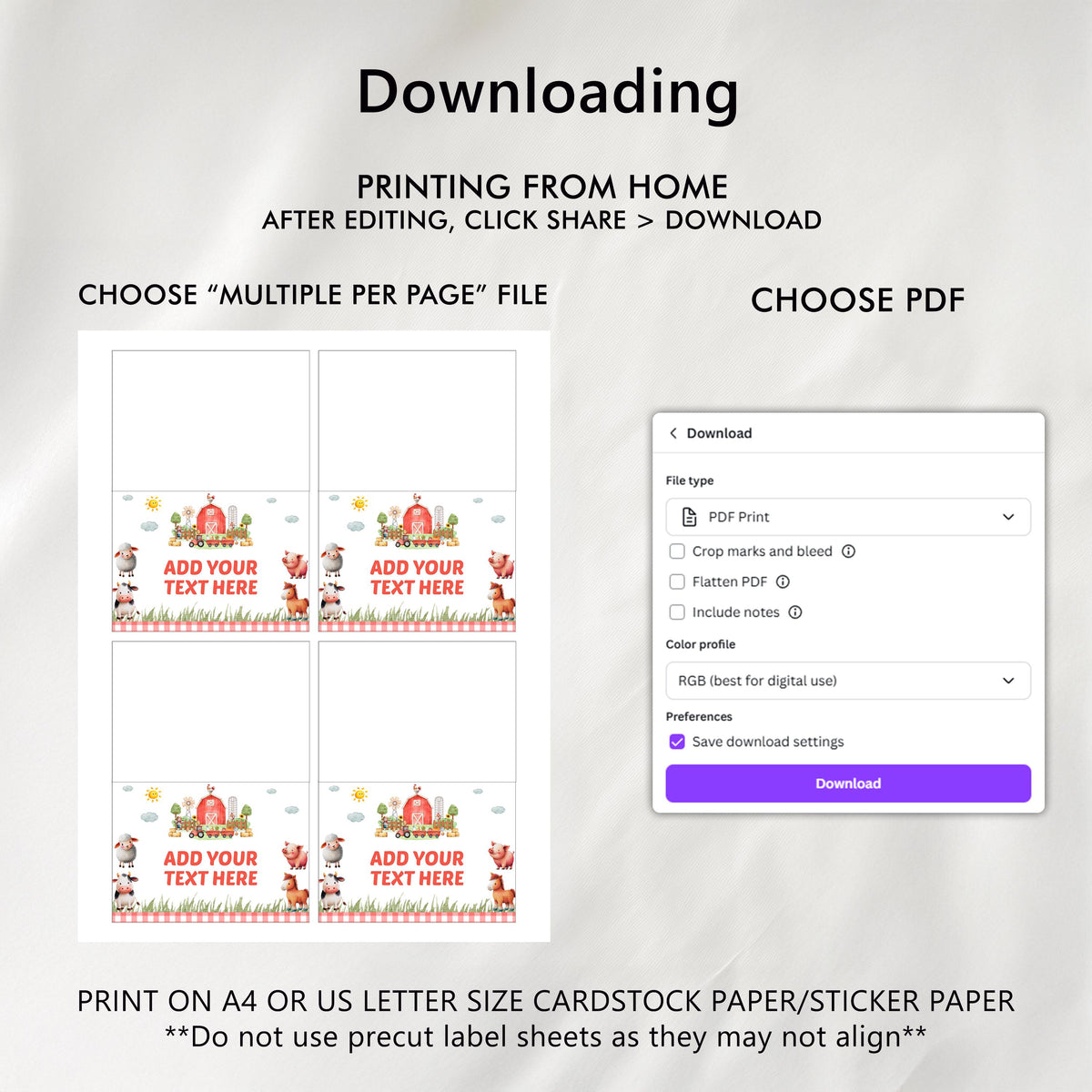Editable Farm Food Label, Farm Food Tent Cards, Barnyard Farm Animals Food Tent Label, Barnyard Farm Animals Food Label