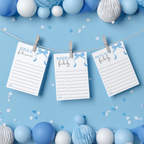 Blue Bow Baby Shower Advice, Wishes and Predictions 9304