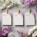 Baby in Bloom Baby Shower Advice, Wishes and Predictions, Baby Girl 9196