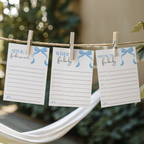 Blue Bow Baby Shower Advice, Wishes and Predictions 9304