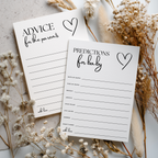 Minimalist Simple Baby Shower Advice, Wishes and Predictions, Gender Neutral 9302