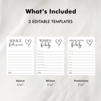 Minimalist Simple Baby Shower Advice, Wishes and Predictions, Gender Neutral 9302