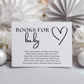 Modern Elegant Books For Baby Printable, Neutral, Minimalist Baby Shower Book Request Cards 9302