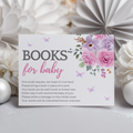 Baby in Bloom Books For Baby Shower, Flowers Book Request Cards 9196