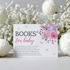Baby in Bloom Books For Baby Shower, Flowers Book Request Cards 9196