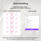 Pink Bow Water Bottle Labels, Baby Girl, Coquette Baby Shower Label 9303