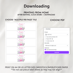 Butterfly Water Bottle Labels, Purple Flowers Birthday Printable Bottle Label 9194