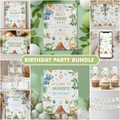 Three Rex 3rd Birthday Bundle, Dinosaur 3rd Birthday Party Invite Bundle, Dinosaur Decoration Party Set, 9166