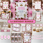 Editable First Rodeo Cowgirl Party Decorations | First Rodeo Cowgirl Birthday Bundle | First Rodeo Cowgirl Party Set | Instant Download 8538