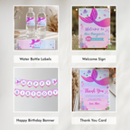 Editable Mermaid Birthday Party Decorations | Mermaid Birthday Invitation | Mermaid Party Bundle | Instant Download 9167