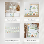 Dinosaur 1st Birthday Invitation Bundle, Dinosaur Birthday Invite, 1st Birthday Boy, Dino Party Decorations Printable, Dino Birthday 9165