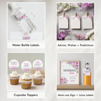 Baby in Bloom Baby Shower Invitation Bundle, Butterfly Wildflower Editable Games 9196