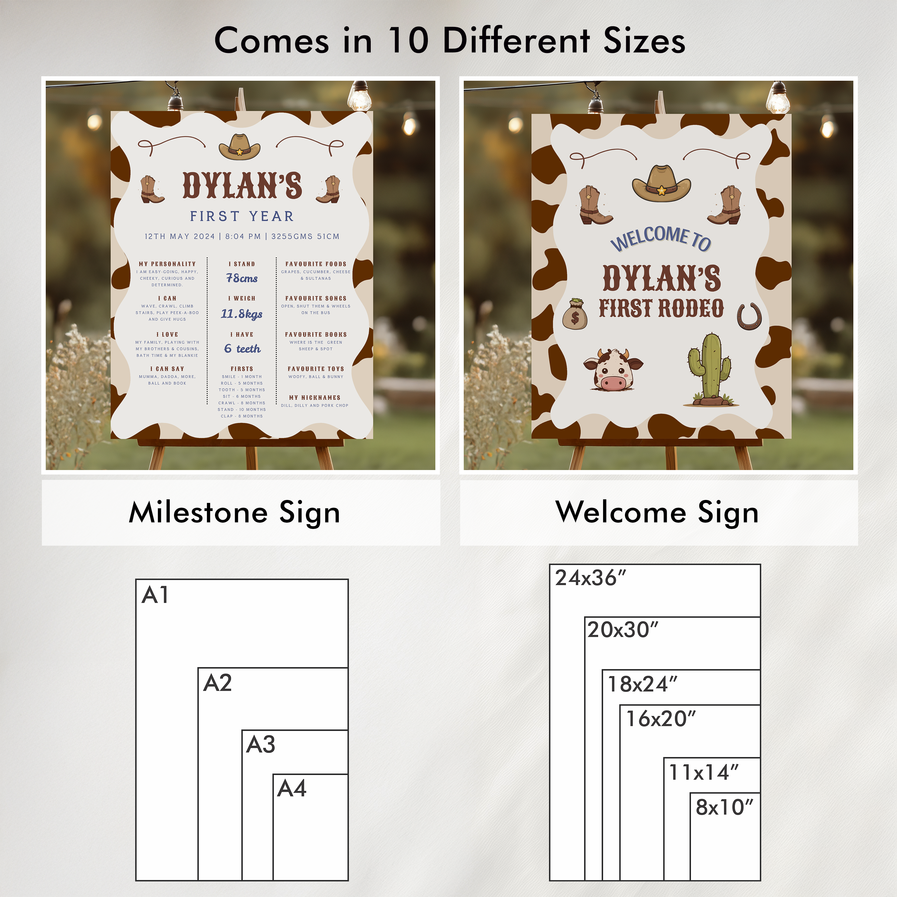 Editable First Rodeo Cowboy Party Decorations | First Rodeo Cowboy Birthday Bundle | First Rodeo Cowboy Party Set | Instant Download 8539