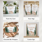 Woodland Baby Shower Bundle, Invitation Games, Party Set Decoration