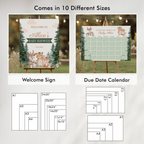 Woodland Baby Shower Bundle, Invitation Games, Party Set Decoration