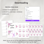 Purple Flowers Birthday Party Decorations | Wildflowers Butterfly Printable Party Bundle 9195