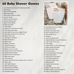 Woodland Baby Shower Bundle, Invitation Games, Party Set Decoration