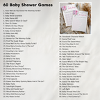 Baby in Bloom Baby Shower Invitation Bundle, Butterfly Wildflower Editable Games 9196