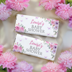 Baby in Bloom Chocolate Wrappers, Lilac Flowers Baby Shower Candy Bar Wrapper 9196