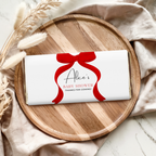 Red Bow Chocolate Wrappers, Red Ribbon Baby Shower Candy Bar Wrapper, Gender Neutral 9301