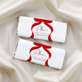 Red Bow Chocolate Wrappers, Red Ribbon Baby Shower Candy Bar Wrapper, Gender Neutral 9301