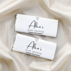 Minimal Chocolate Wrappers, Modern Elegant Baby Shower Candy Bar Wrapper, Gender Neutral 9302