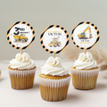 Editable Construction Birthday Cupcake toppers, Construction Party Cake Dump Truck Party Template printable Instant Digital download 9152