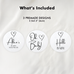 Minimalist Baby Shower Cupcake toppers, Gender Neutral, Modern Elegant Party Cake topper 9302