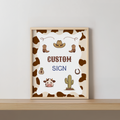First Rodeo Birthday Signs, First Rodeo Cowboy Custom Signs, 8x10 Custom Sign, Printable 1st Birthday Signs  8539