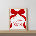Red Bow Custom Signs, Red Bow Birthday Custom Signs, 8x10 Custom Sign, Printable Birthday Signs 9301