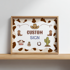 First Rodeo Birthday Signs, First Rodeo Cowboy Custom Signs, 8x10 Custom Sign, Printable 1st Birthday Signs  8539