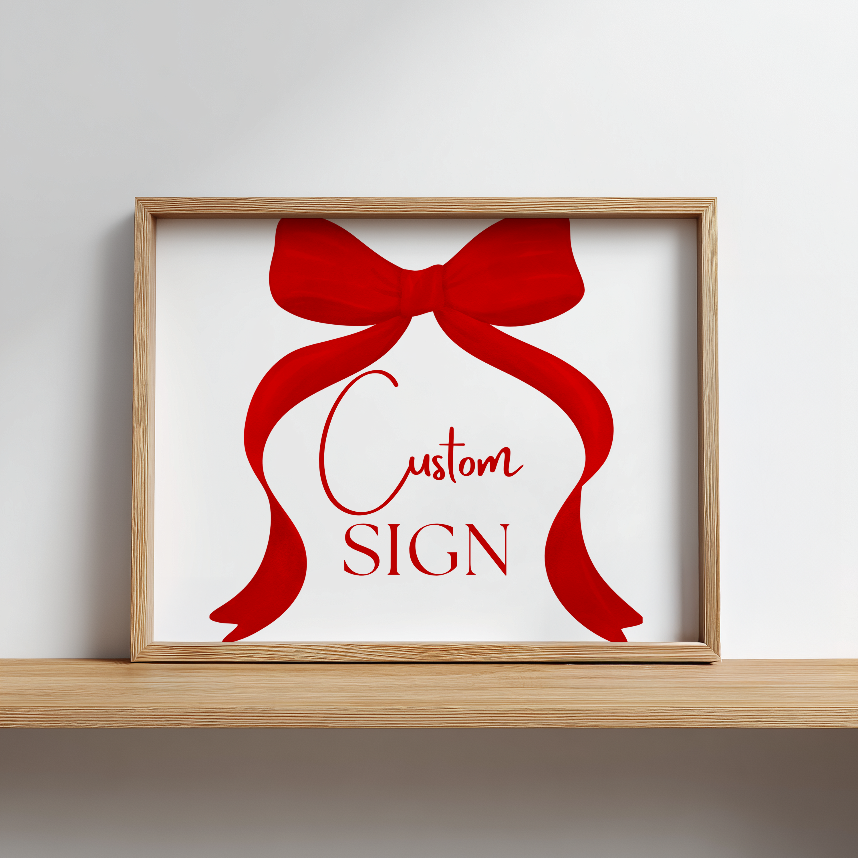 Red Bow Custom Signs, Red Bow Birthday Custom Signs, 8x10 Custom Sign, Printable Birthday Signs 9301