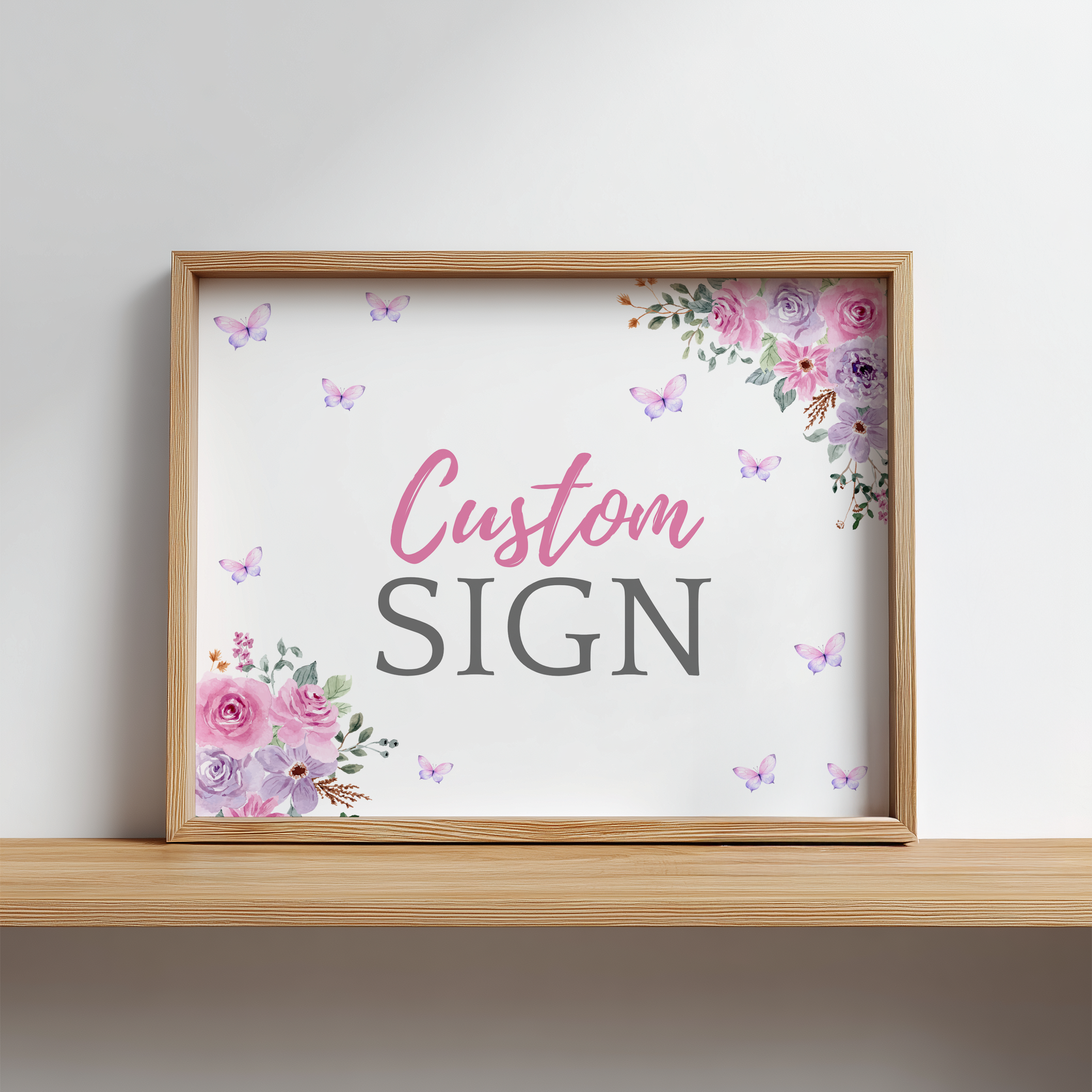 Baby in Bloom Custom Sign, 8x10 Flowers Party Custom Signs 9196