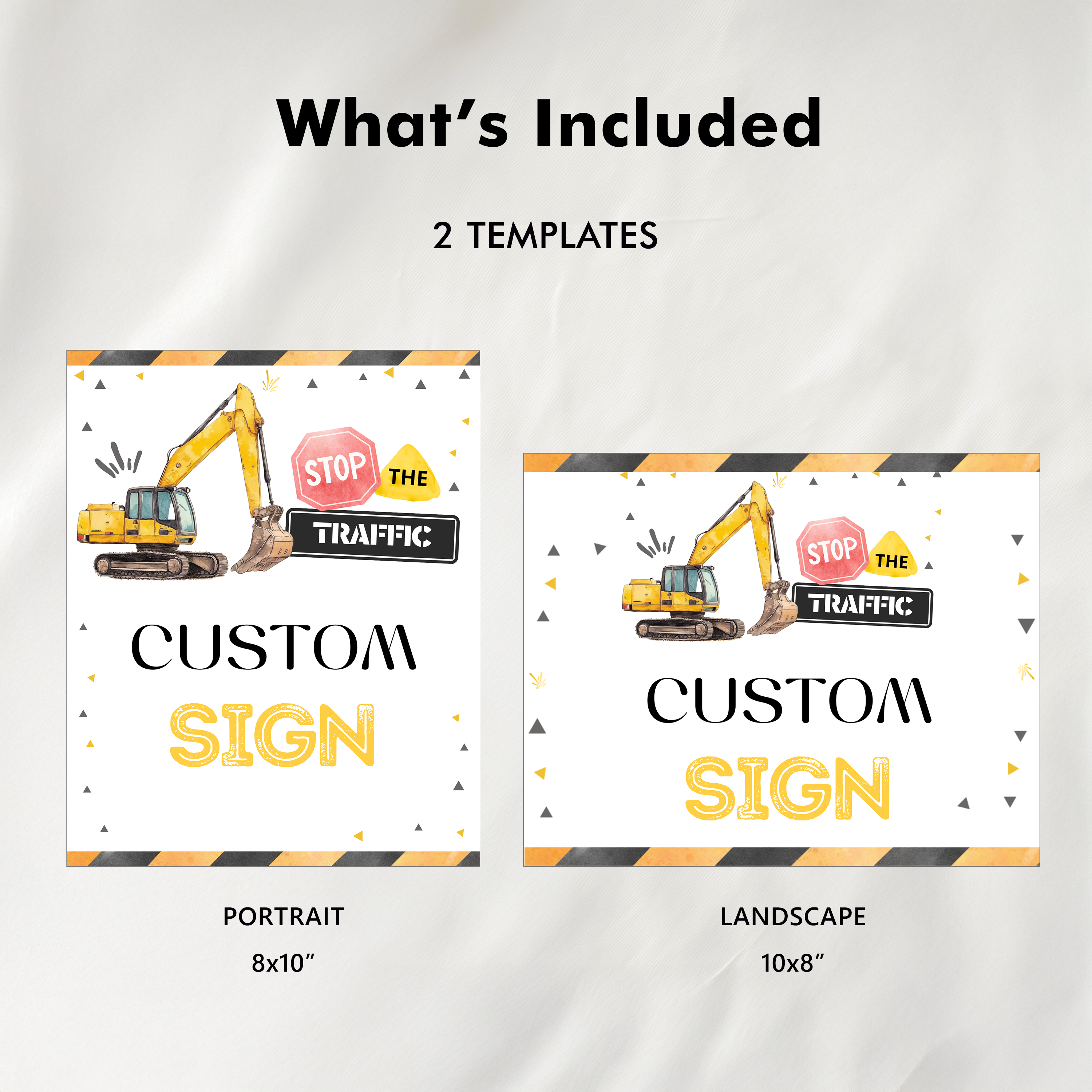 Construction Custom Sign, Dump Truck Birthday 8x10 Custom Signs 9164