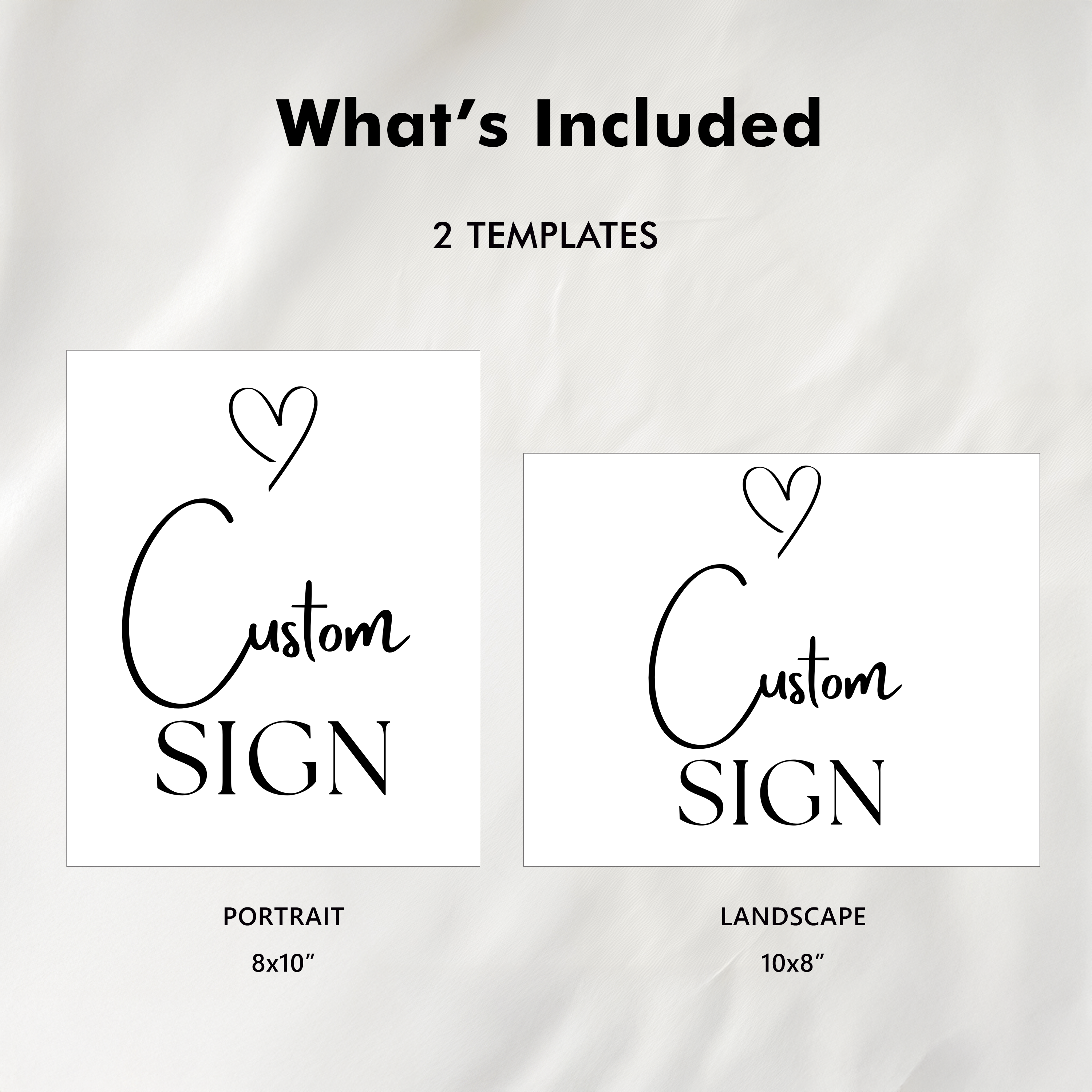 Minimalist Custom Sign, 8x10 Party Custom Signs 9302