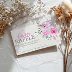 Baby in Bloom Baby Shower Diaper Raffle Card, Lilac Flowers Nappy Cards 9196