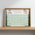 Woodland Baby Shower Due Date Calendar, Baby Arrival Signs