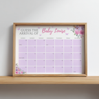 Baby in Bloom Baby Shower Due Date Calendar, Baby Arrival Signs 9196