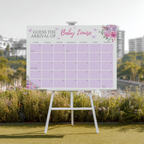 Baby in Bloom Baby Shower Due Date Calendar, Baby Arrival Signs 9196